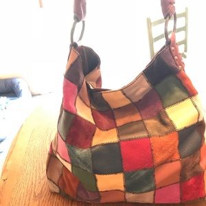 Lucky brand patchwork shoulder bag