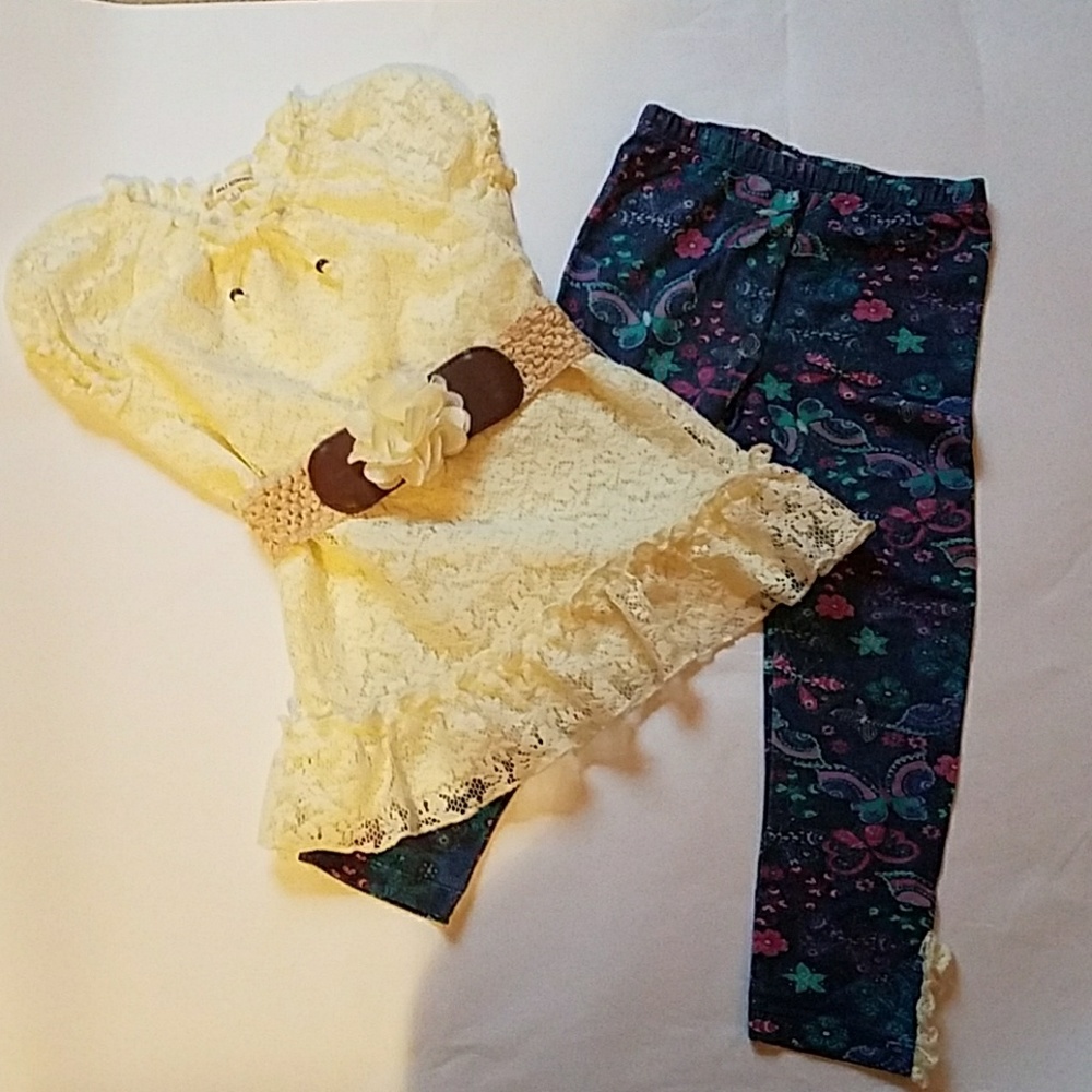 Girls 2-piece top and pant capri set 6