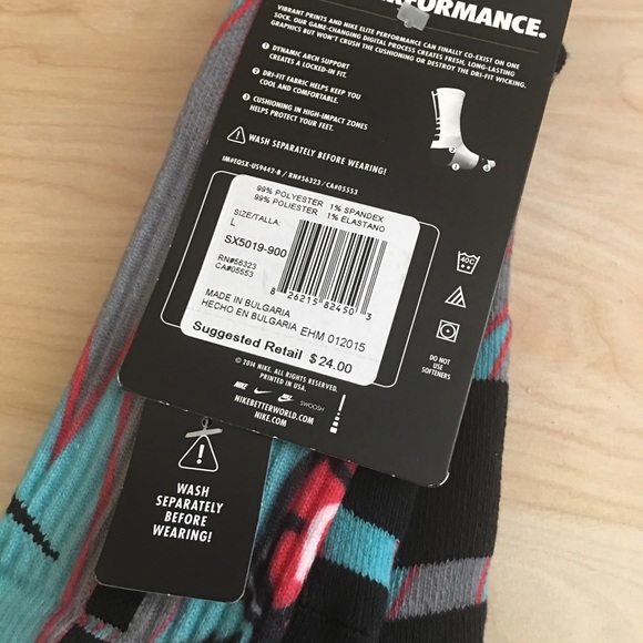 Nike Kd Elite Socks Men 8-12 New - Picture 3 of 4