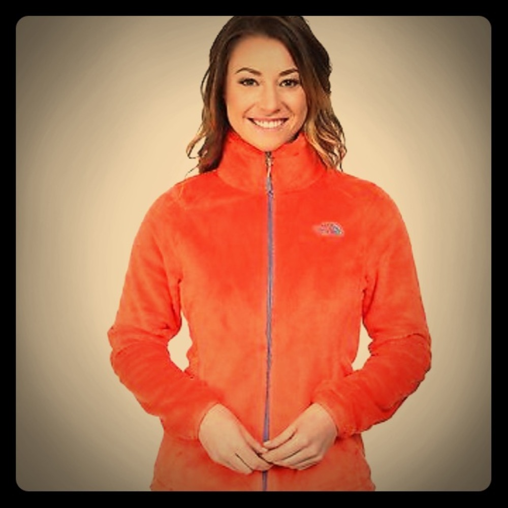 Orange North Face Osito Fleece Jacket - Picture 3 of 3