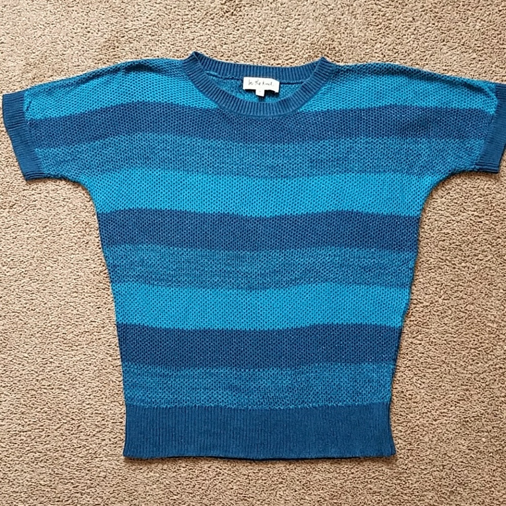 Multi-blue Striped Sweater