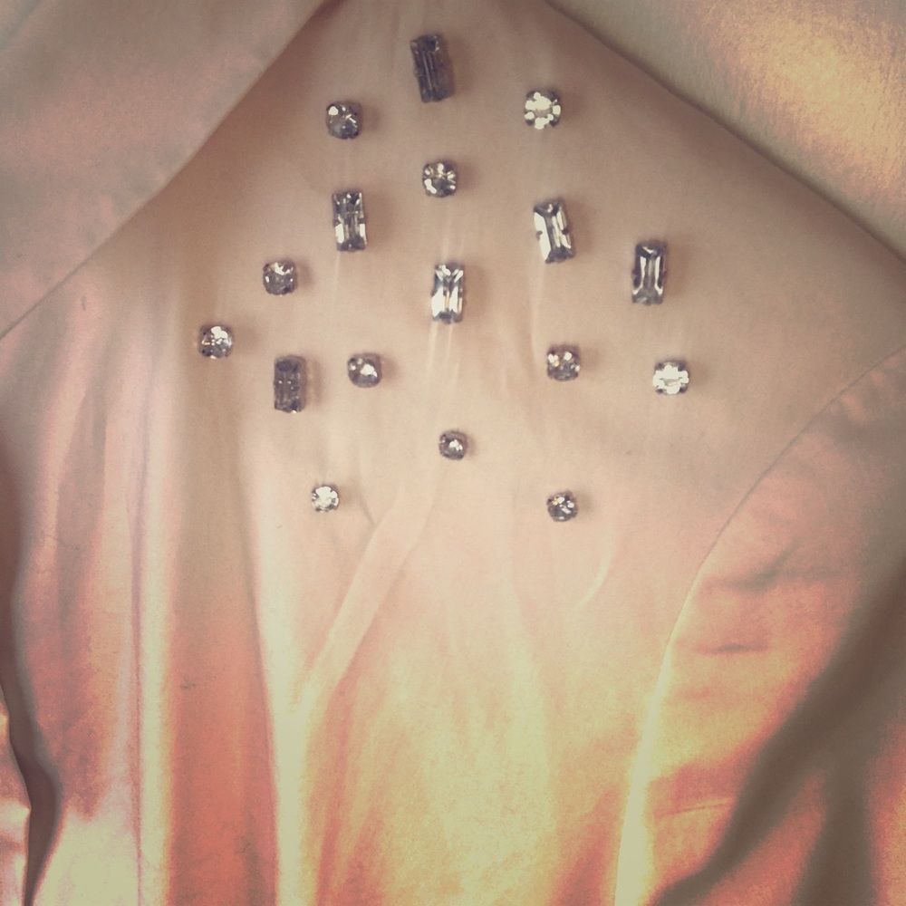 New York & Co Studded Shoulder Button Up Blouse