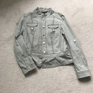 White House Black Market Peplum Cargo Jacket