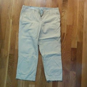 Generra wide-leg tan Capri pants