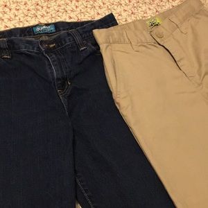 Old Navy khaki pants and denim jeans 14H boys