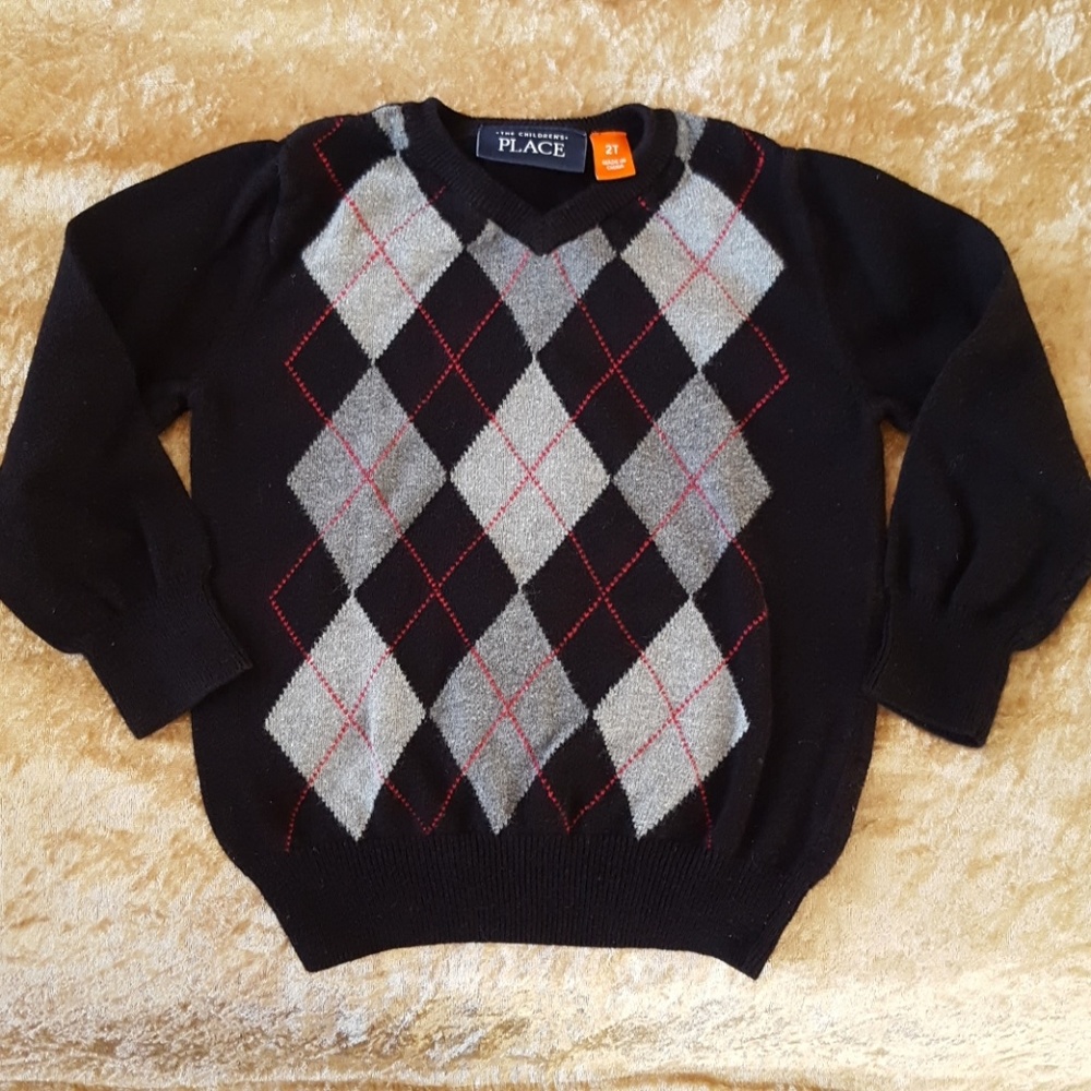 Black and Grey Argyll Sweater