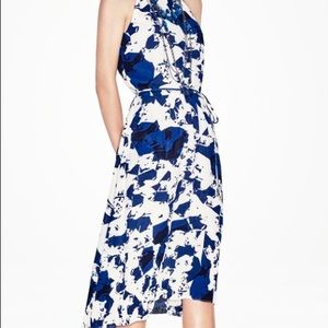 🔴NWT🔴Vera Wang High Low Blue and White Dress