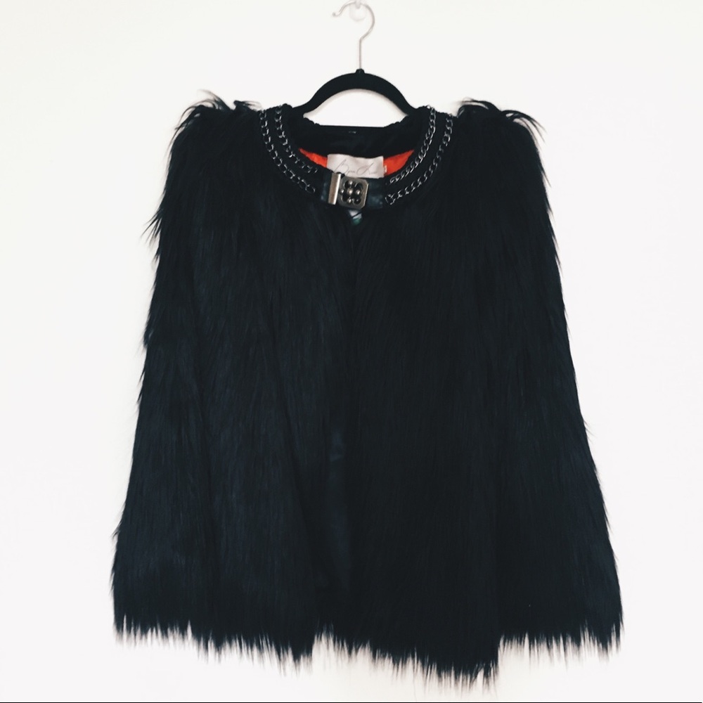 Byron Lars Beauty Mark Faux Fur Coat