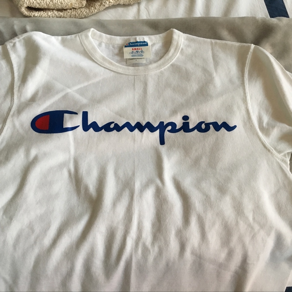White Short Sleeve Champion Shirt
