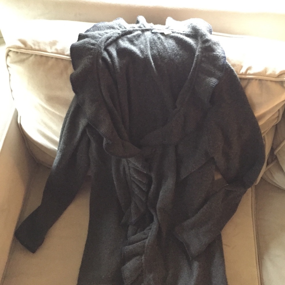 Ruffle Lined Cashmere Sweater