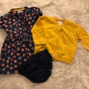 Baby Girls Sweater& Dress &Bloomer Set 3mo