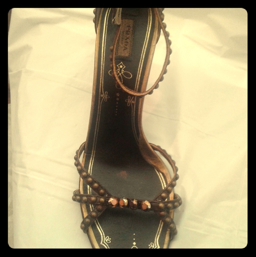 😍 Prada Studs & Crystals Sandals😍 - Picture 2 of 7