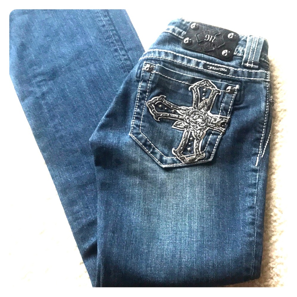 Authentic Miss Me cross pocket jeans
