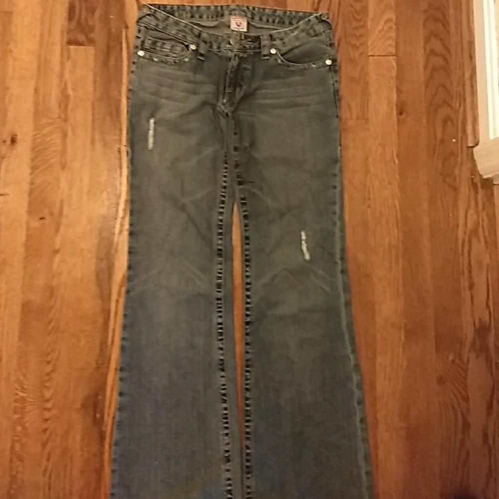 True Religion size 29 embroidered rare genes