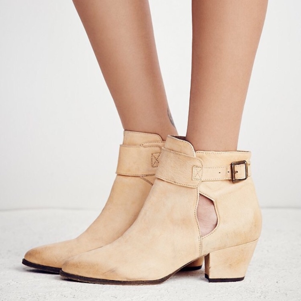 Free People Belleville Distressed Ankle Boots