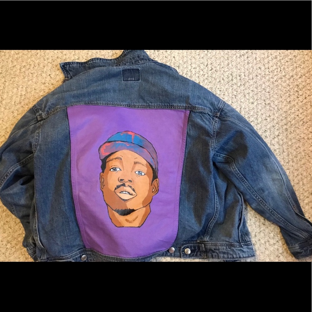 custom hand painted chance the rapper jacket