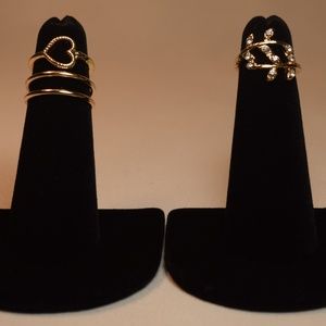 Gold Mid-finger Knuckle Ring Set