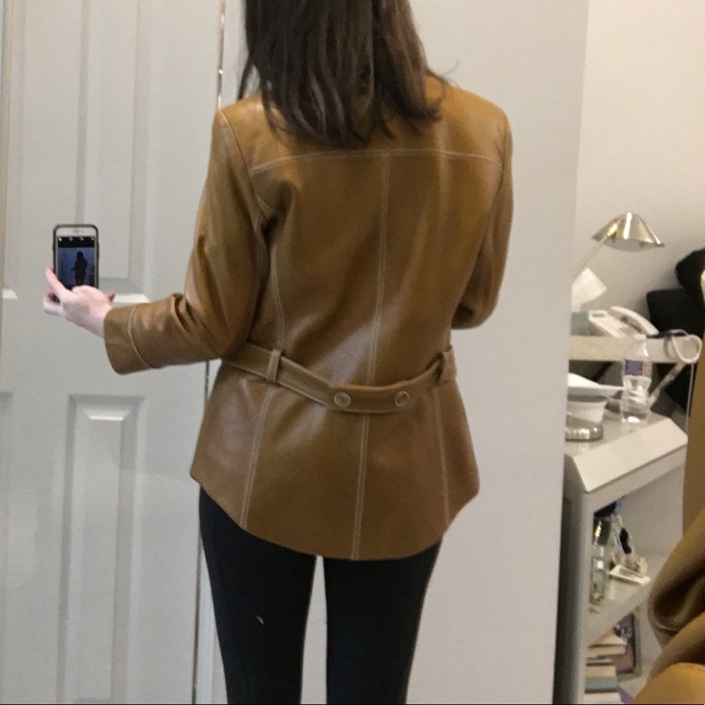 Linda Allard Ellen Tracy Vintage Leather Jacket