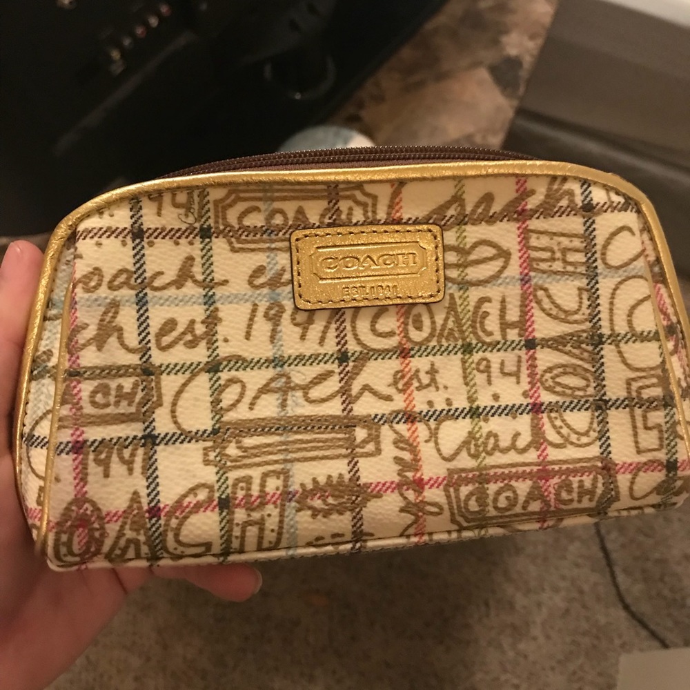 Small Coach cosmetic bag