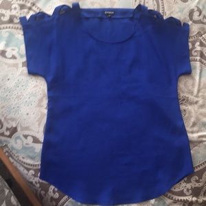 Blue satin shirt... Express