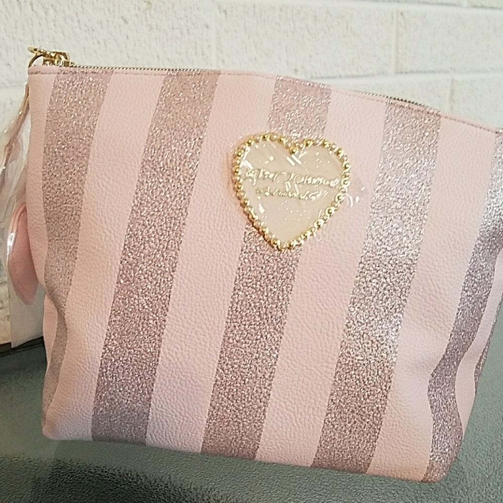 Pink Betsey Johnson glam pouch