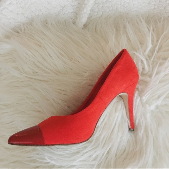 {h&m} poppin’ orange pumps - Picture 5 of 6