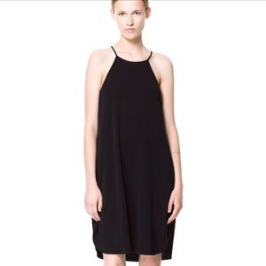 Zara Black Halter Dress ( L)
