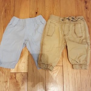2 pairs of baby khaki pants