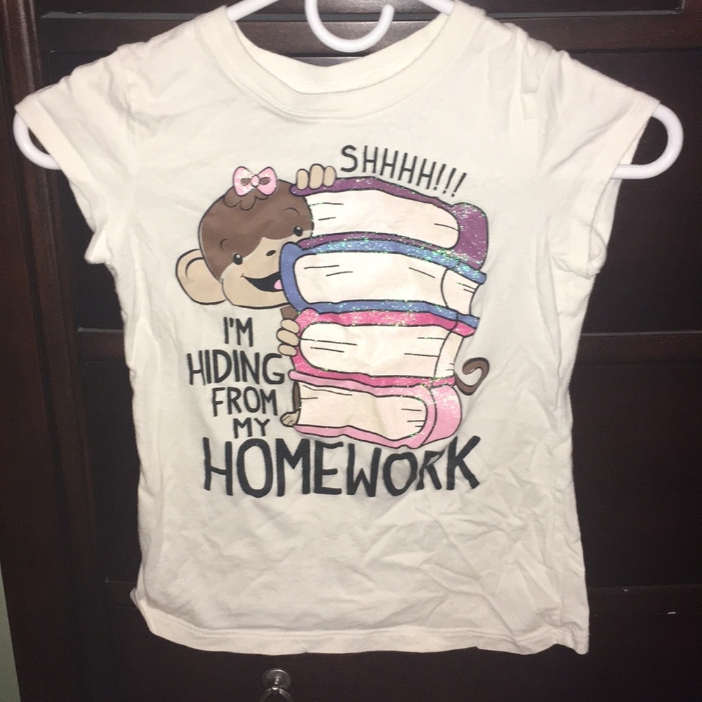 IM HIDING FROM MY HOMEWORK SHIRT📕