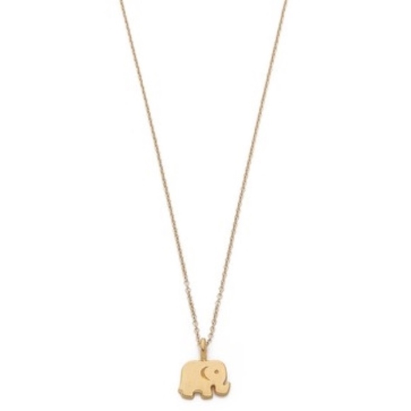 Good Luck Elephant Dainty Gold Pendant Necklace - Picture 2 of 5