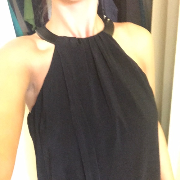 Bebe Faux Leather Halter top - Picture 2 of 3