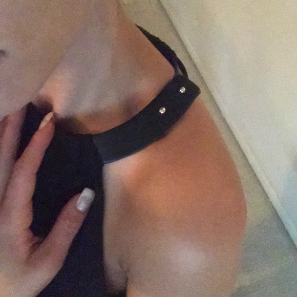 Bebe Faux Leather Halter top - Picture 3 of 3