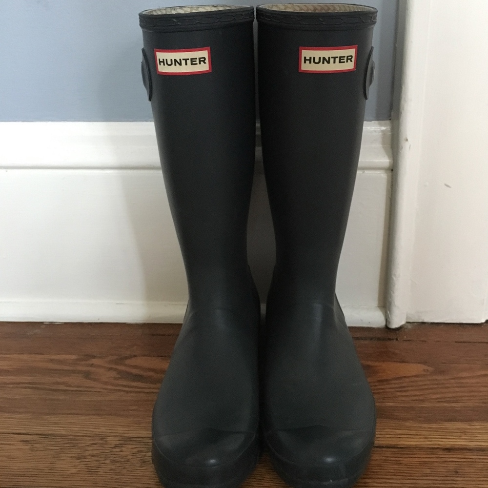 Kids Navy Hunter Rain Boots