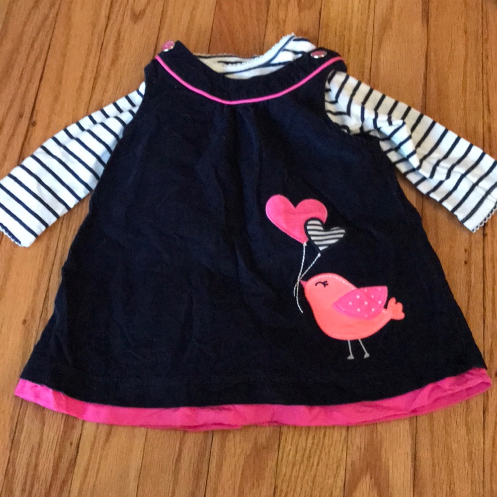 Baby girl dress and onesie set