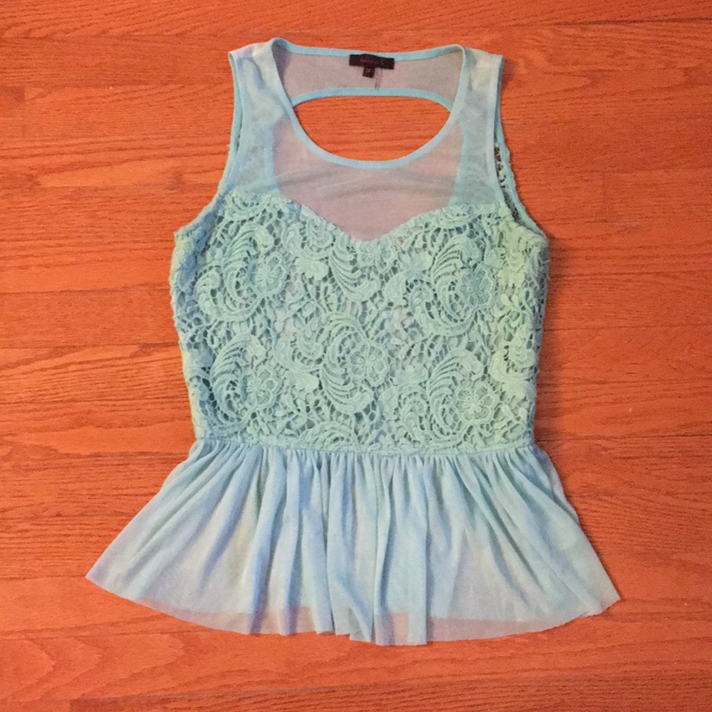 Teal Peplum Top