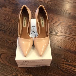 Steve Madden Nude Patent Heel