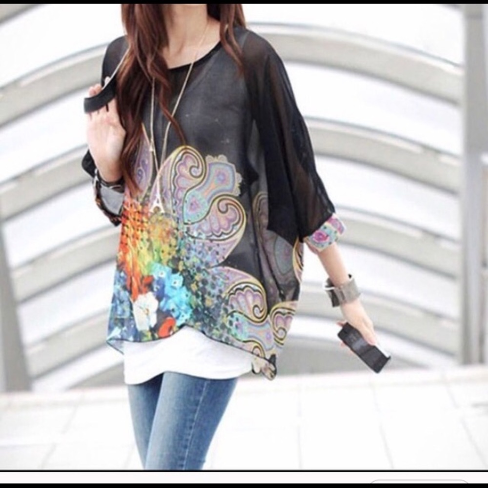 Chiffon Drape Blouse LOWEST PRICE unless bundled