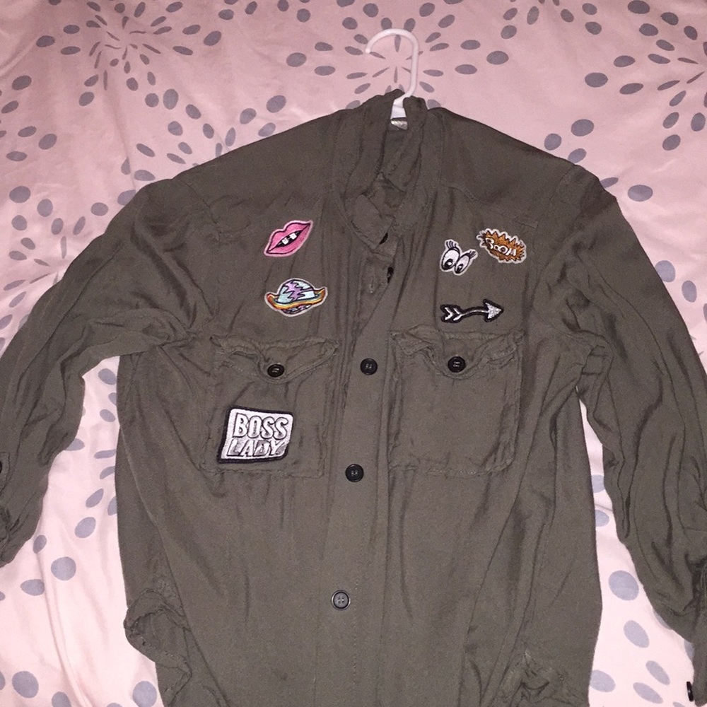 baggy tee (long sleeve) with patches