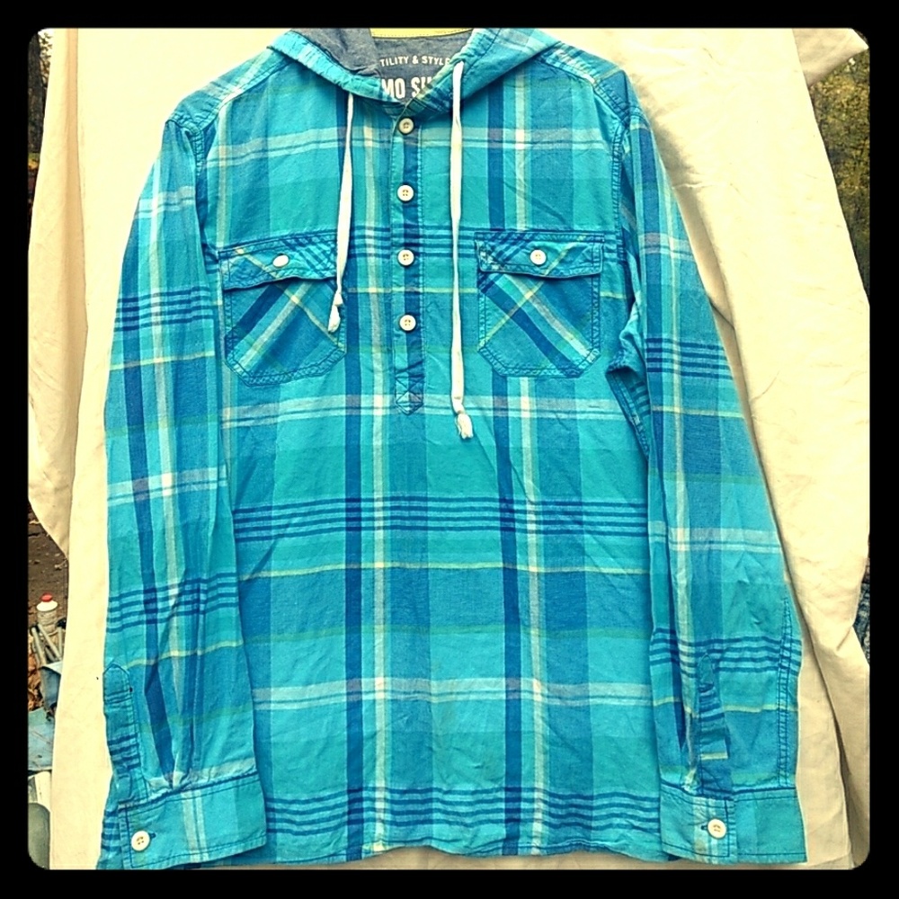 Mossimo Long Sleeve Plaid Hoodie
