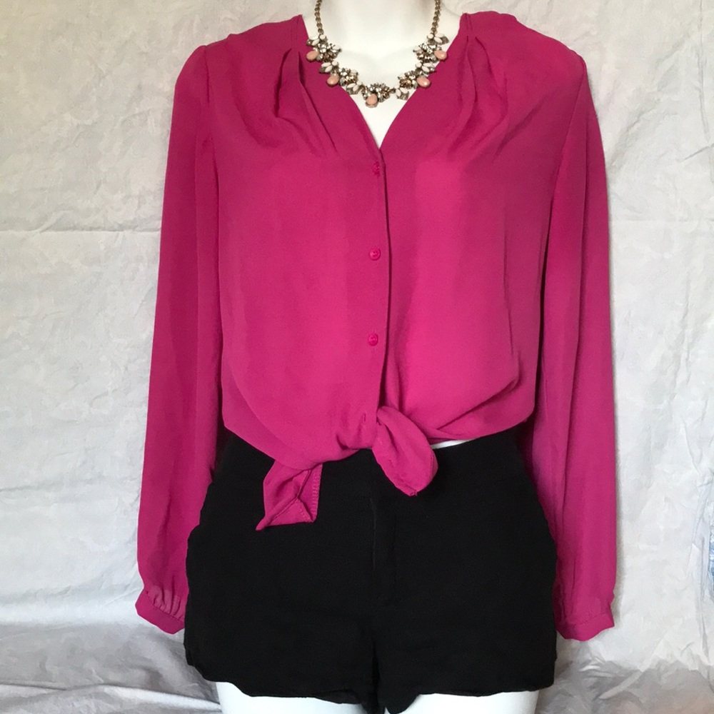 Chiffon pleated blouse