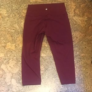 Lululemon deep rouge crop (size 6)