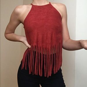 Fringe boho top