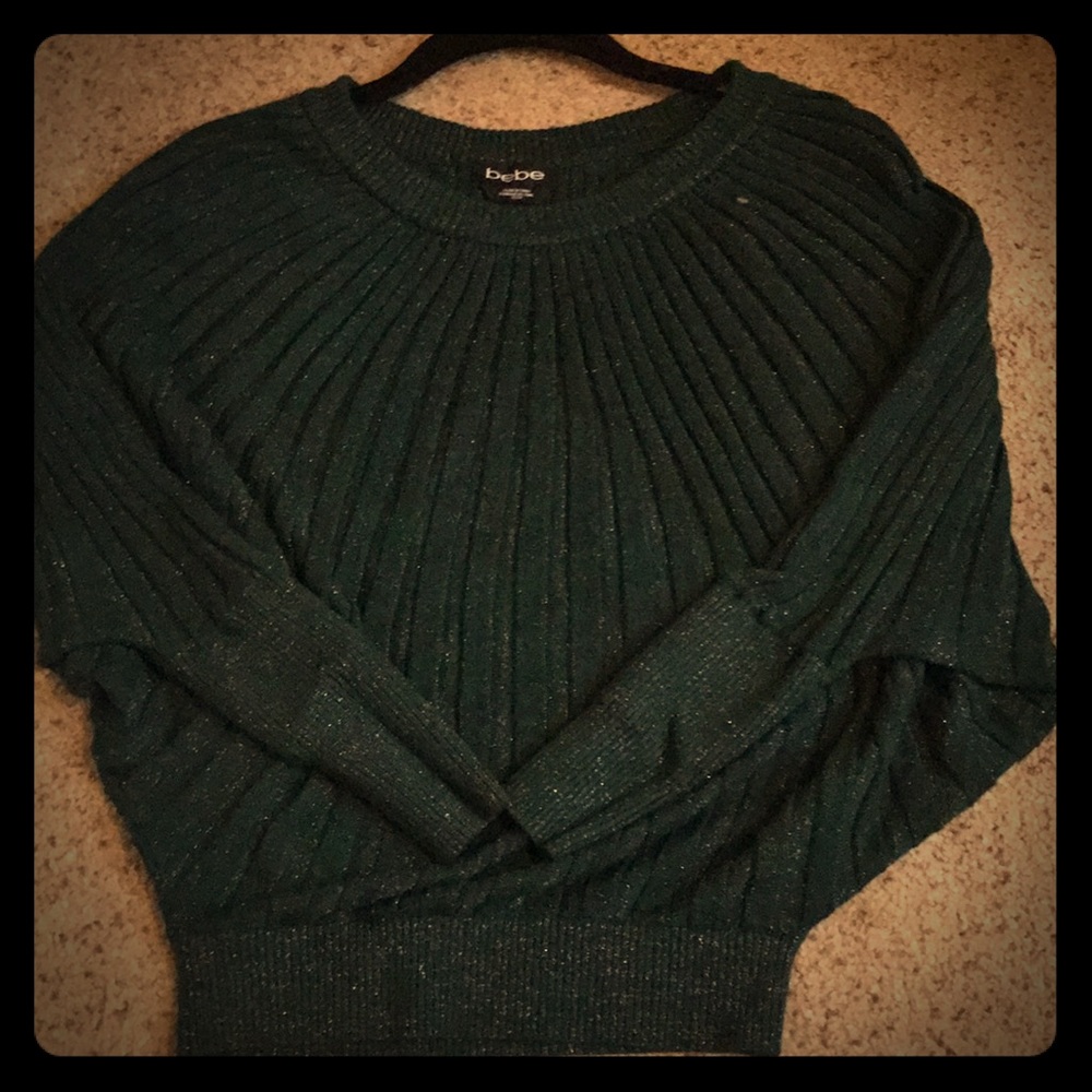 Bebe oversized off the shoulder sweater