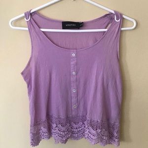 Minkpink purple lace tank