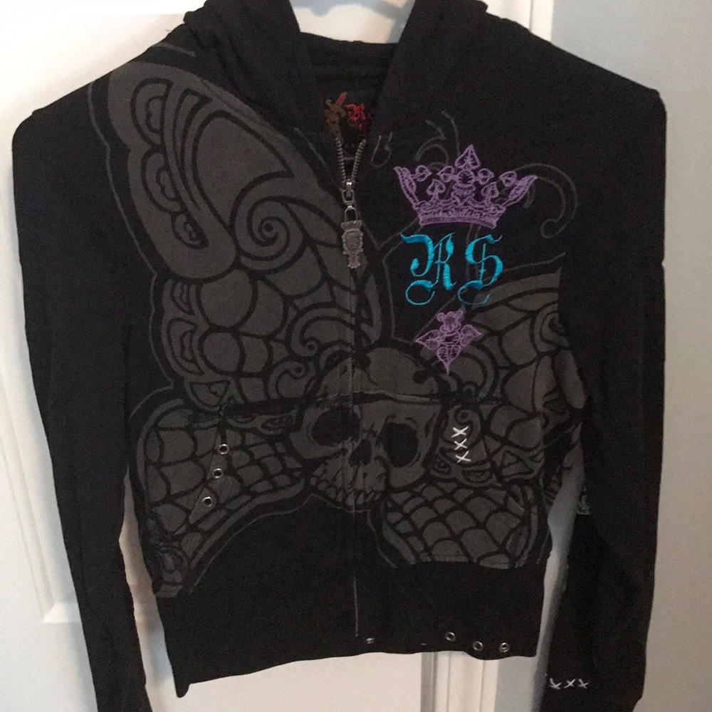Rebel spirit zipped hoodie