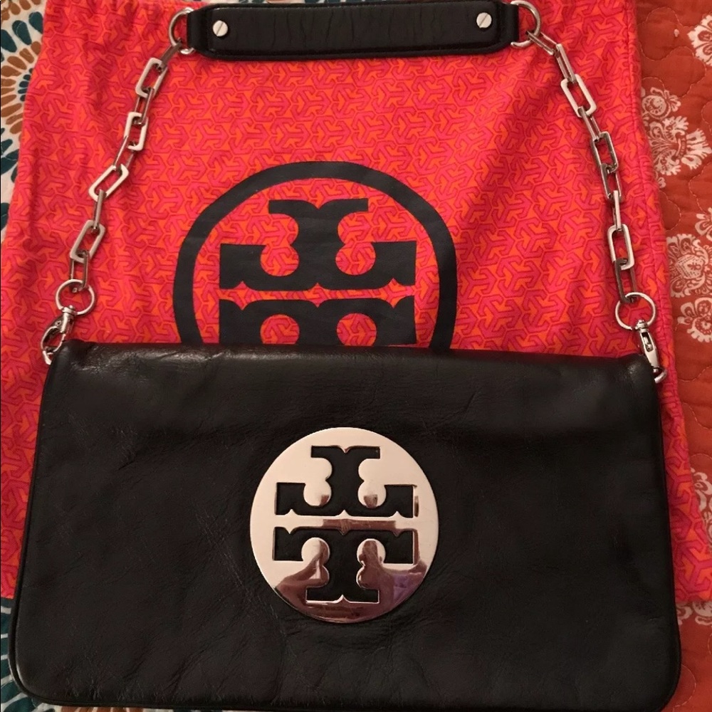 Tory Burch Bombe Reva leather shoulder bag