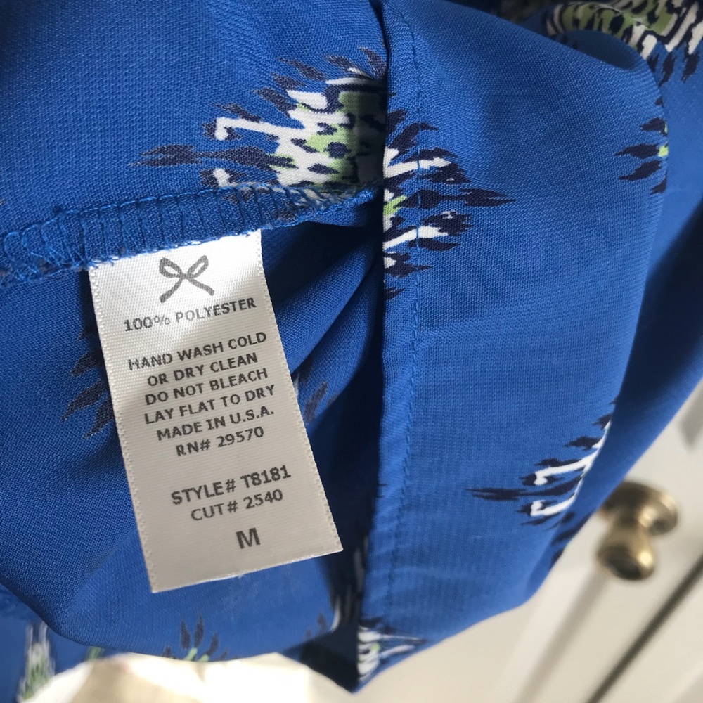 Blue Printed High-Low Tee - Picture 3 of 3