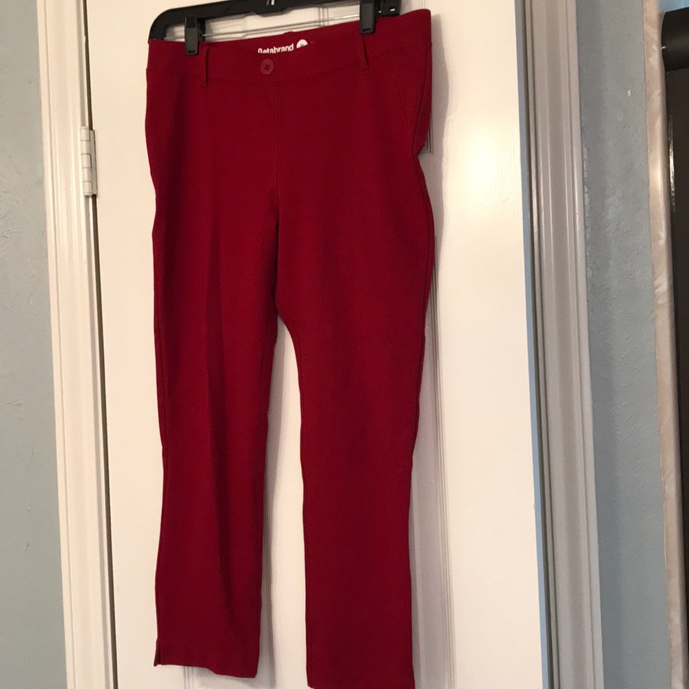 Betabrand red yoga pants