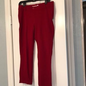 Betabrand red yoga pants