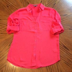 Hot Pink Express Blouse, XS